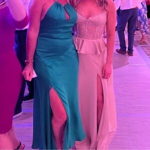 NWT V Chapman Dianthus Gown Lace Up Satin Doeskin